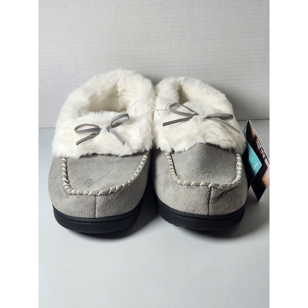 RockDove Women's Trapper Moc Memory Foam Slippers - Gray Size 11-12 (X-Large)